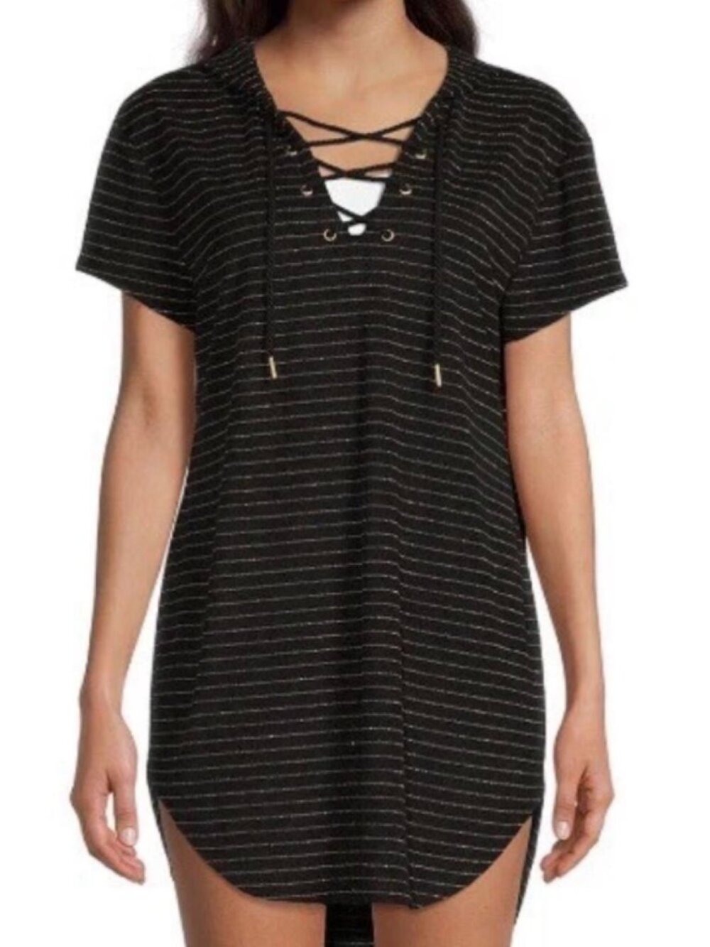 Time and Tru Women's Black swim Cover-ups